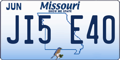 MO license plate JI5E4O