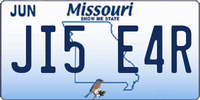 MO license plate JI5E4R