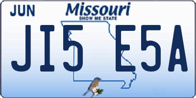 MO license plate JI5E5A