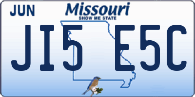 MO license plate JI5E5C
