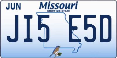 MO license plate JI5E5D