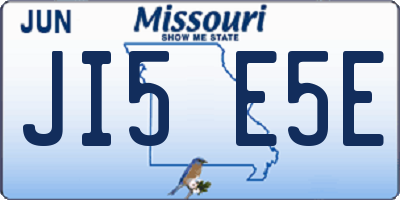 MO license plate JI5E5E