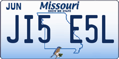 MO license plate JI5E5L