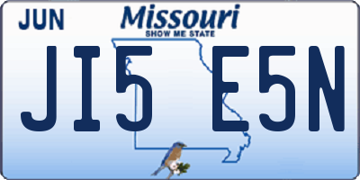 MO license plate JI5E5N