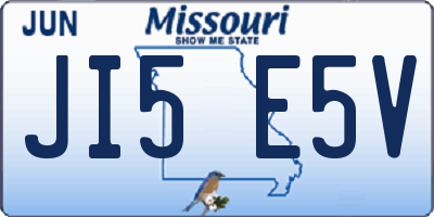MO license plate JI5E5V