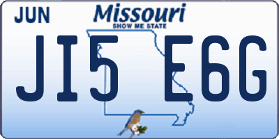 MO license plate JI5E6G