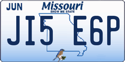 MO license plate JI5E6P