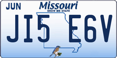 MO license plate JI5E6V
