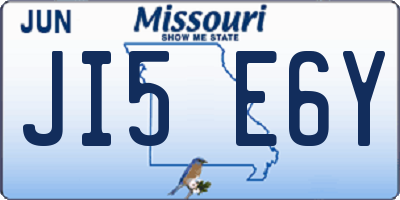 MO license plate JI5E6Y