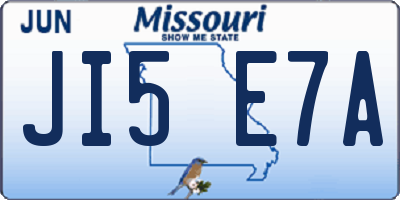MO license plate JI5E7A
