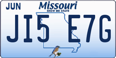 MO license plate JI5E7G