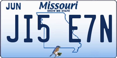MO license plate JI5E7N