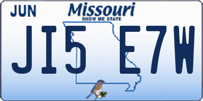 MO license plate JI5E7W