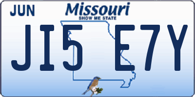 MO license plate JI5E7Y