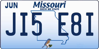 MO license plate JI5E8I