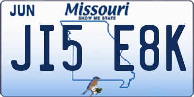 MO license plate JI5E8K