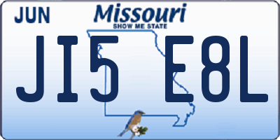 MO license plate JI5E8L