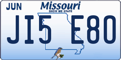 MO license plate JI5E8O