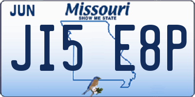 MO license plate JI5E8P