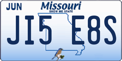 MO license plate JI5E8S