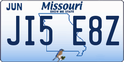 MO license plate JI5E8Z