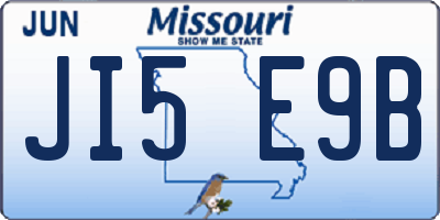 MO license plate JI5E9B