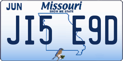 MO license plate JI5E9D
