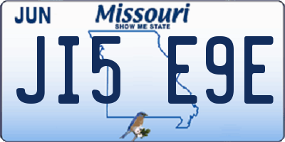 MO license plate JI5E9E
