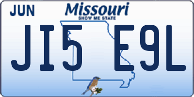 MO license plate JI5E9L