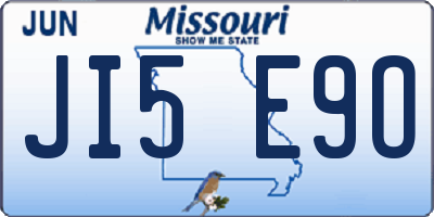 MO license plate JI5E9O