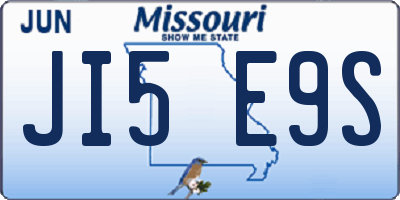MO license plate JI5E9S