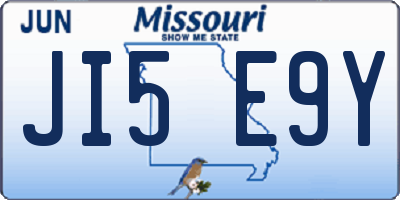 MO license plate JI5E9Y