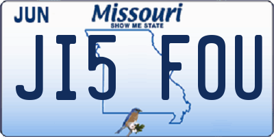 MO license plate JI5F0U