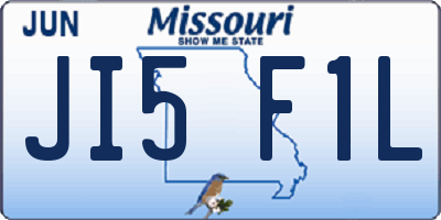 MO license plate JI5F1L