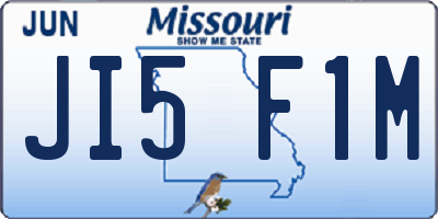 MO license plate JI5F1M