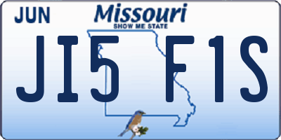 MO license plate JI5F1S