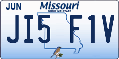 MO license plate JI5F1V