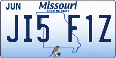 MO license plate JI5F1Z