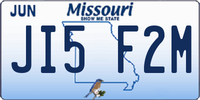MO license plate JI5F2M