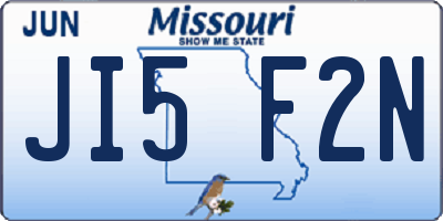 MO license plate JI5F2N