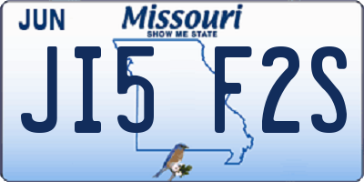 MO license plate JI5F2S