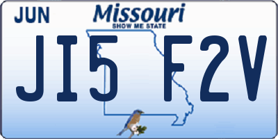 MO license plate JI5F2V