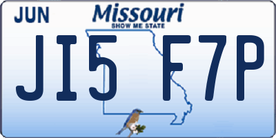 MO license plate JI5F7P