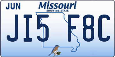 MO license plate JI5F8C