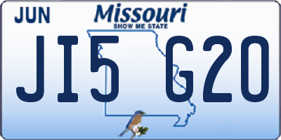 MO license plate JI5G2O