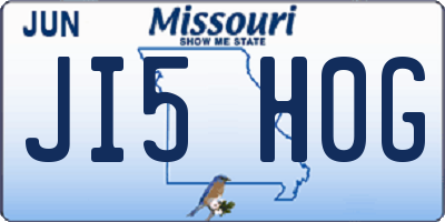 MO license plate JI5H0G