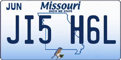 MO license plate JI5H6L