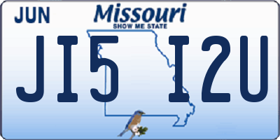 MO license plate JI5I2U