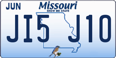 MO license plate JI5J1O