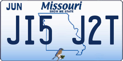 MO license plate JI5J2T